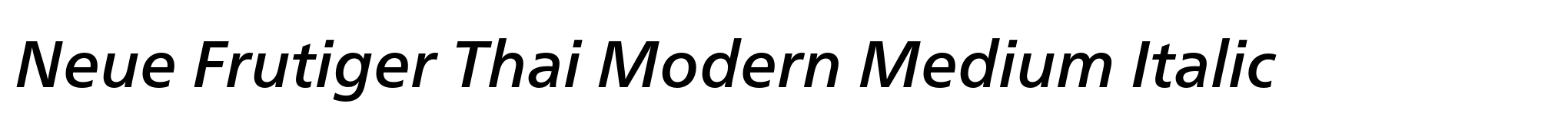 Neue Frutiger Thai Modern Medium Italic image